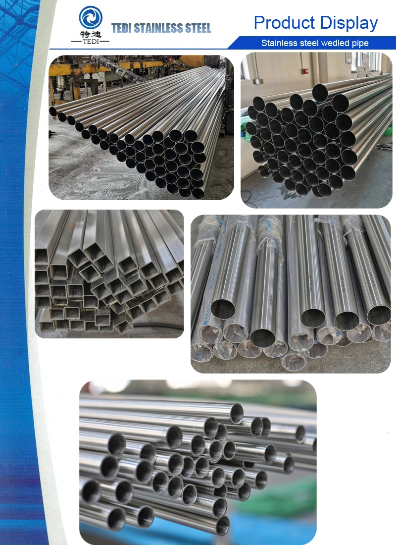 Polished Decorative Stainless Steel Pipe 201 304 304L 316 316L Round Tube Schedule 10 ASTM A312